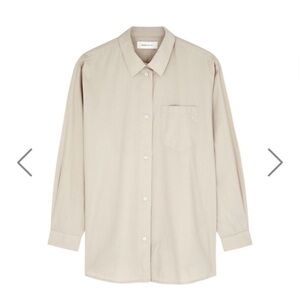 NWT Skall Studio Edgar cotton button up shirt- light grey